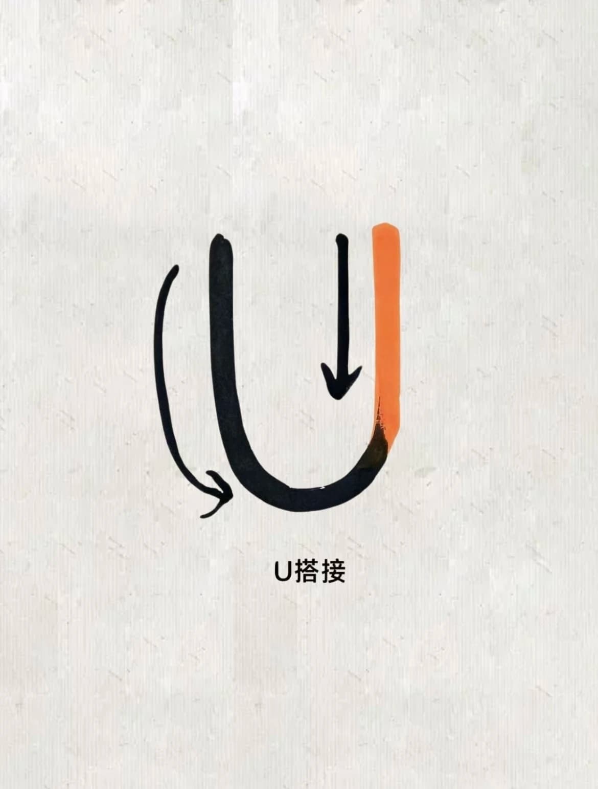U-shaped stroke joining