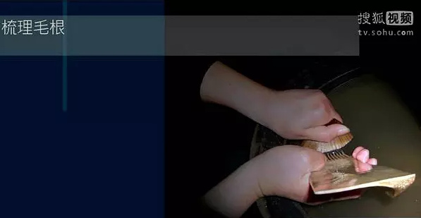 Combing the hair roots