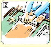 Apply ash to the hair, iron it with a fire iron, then wrap and rub it with deer skin.