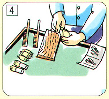 Use a small knife to remove reverse hairs and damaged hairs.