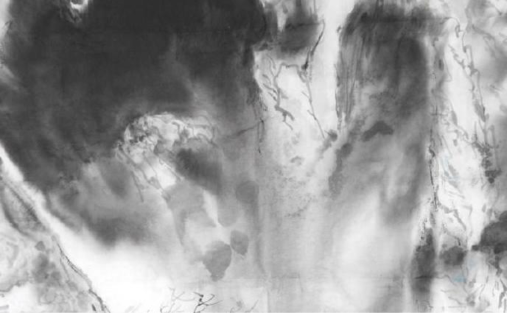 A painting created on relatively raw paper