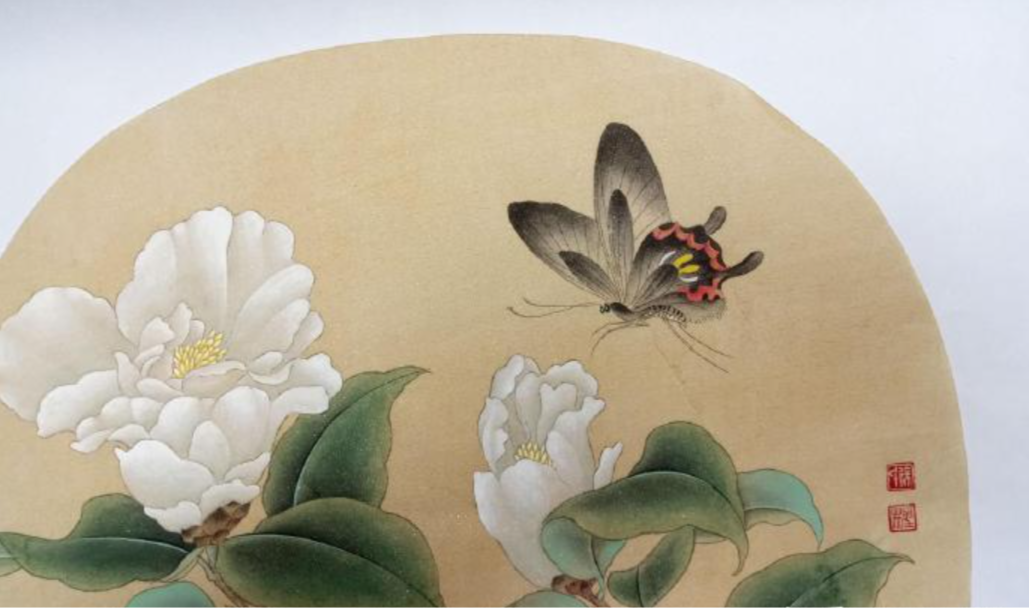 A fine-line painting created with treated Xuan paper