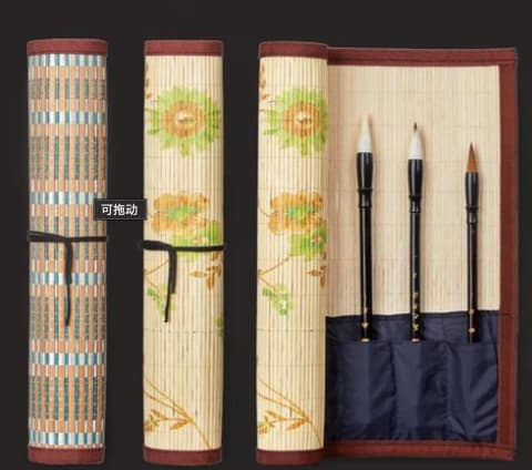 rolled up brush mat
